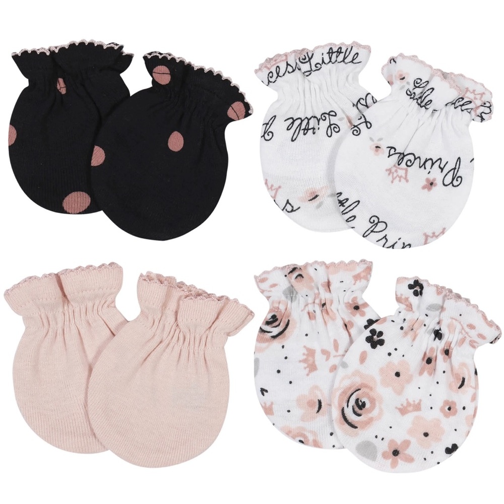 NEW* Gerber Organic Cotton Pink Socks & Mittens Bundle